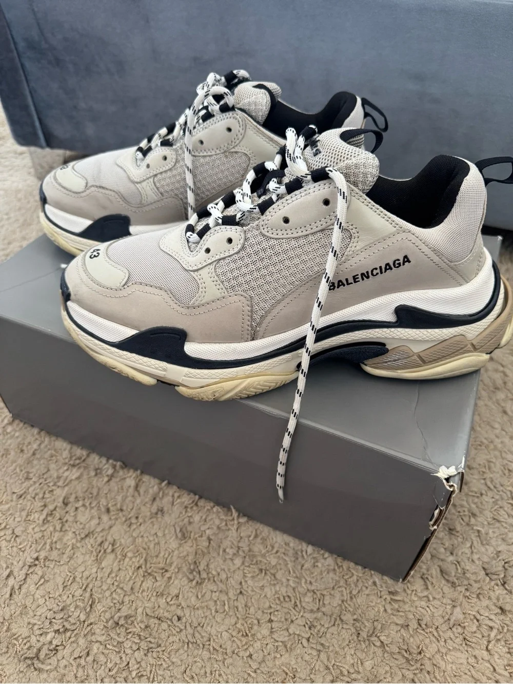 Balenciaga Triple S Beige/Black sneakers (mens) - Picture 2 of 8